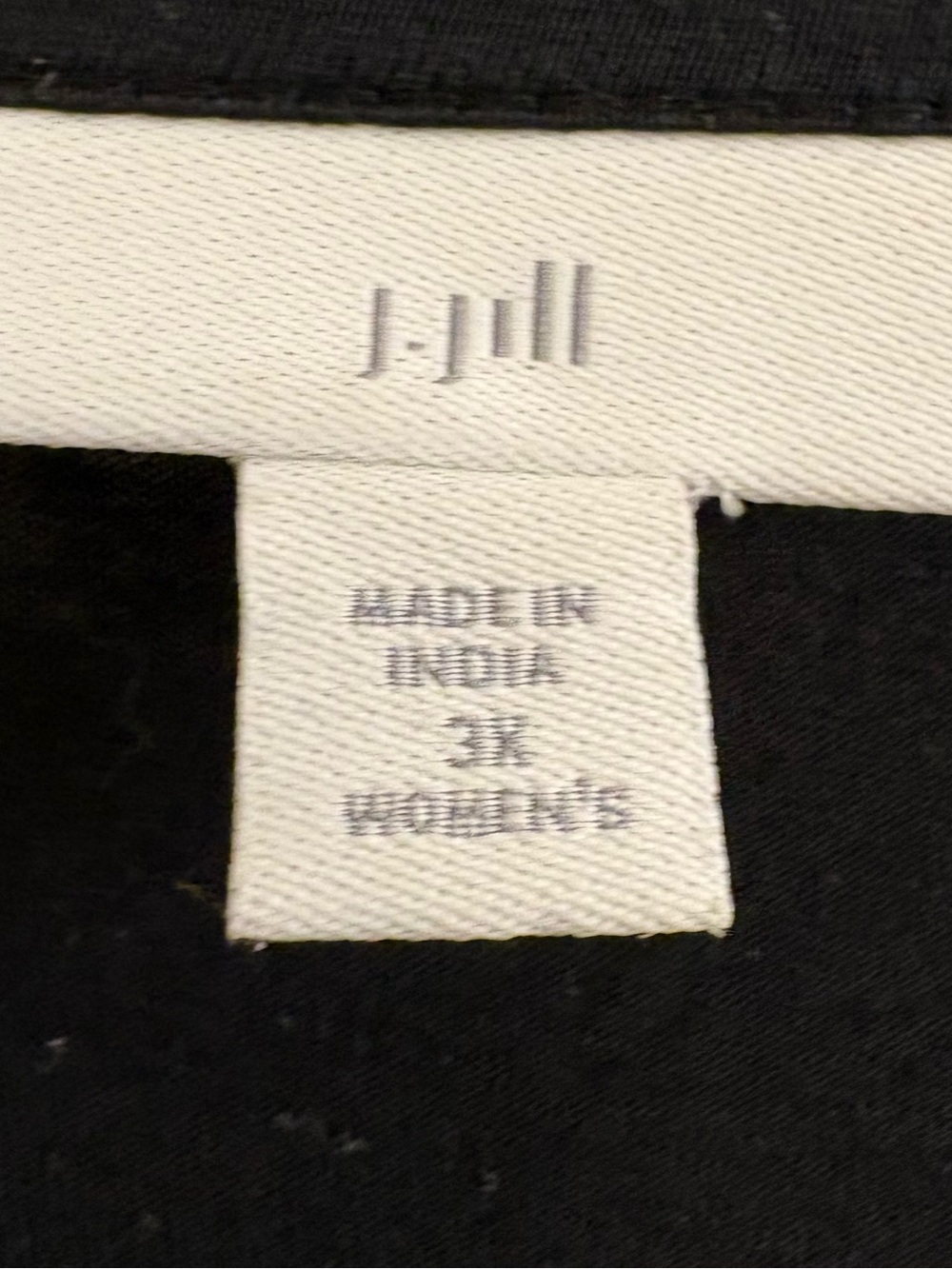 J. Jill Black Long-Sleeve Embroidered Peasant Top with Pink and Cream Accents - Picture 5 of 5
